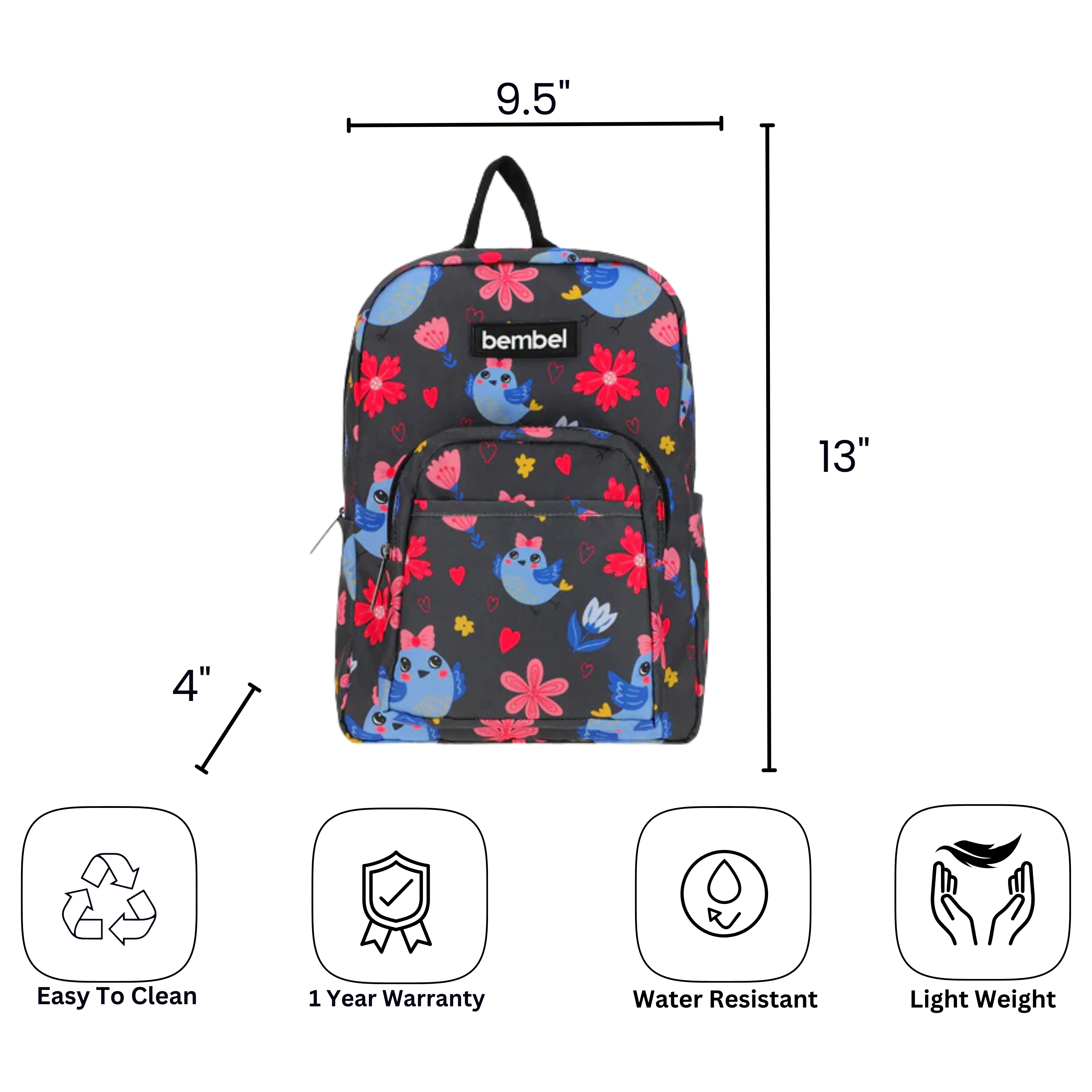 13" Mini Bag - Birds