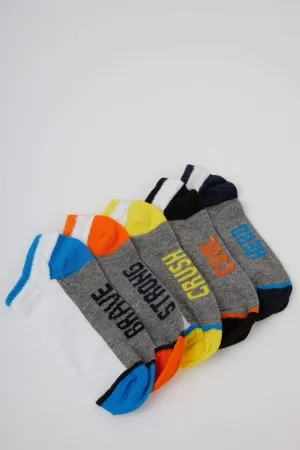 5 Pcs Patik Socks with Boys Pattern