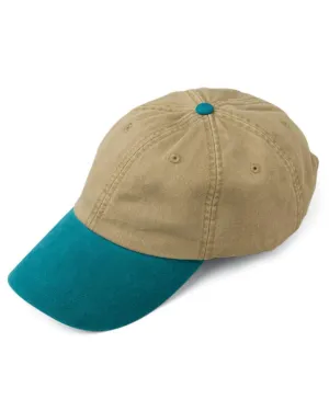 Adams Low-Profile Washed Pigment-Dyed Cap | Khaki/ Teal