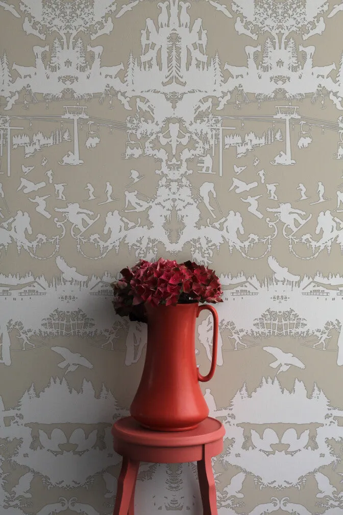 alpine toile wallpaper