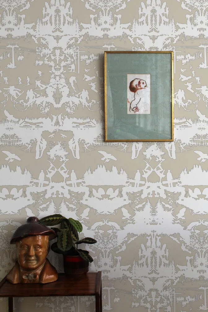 alpine toile wallpaper