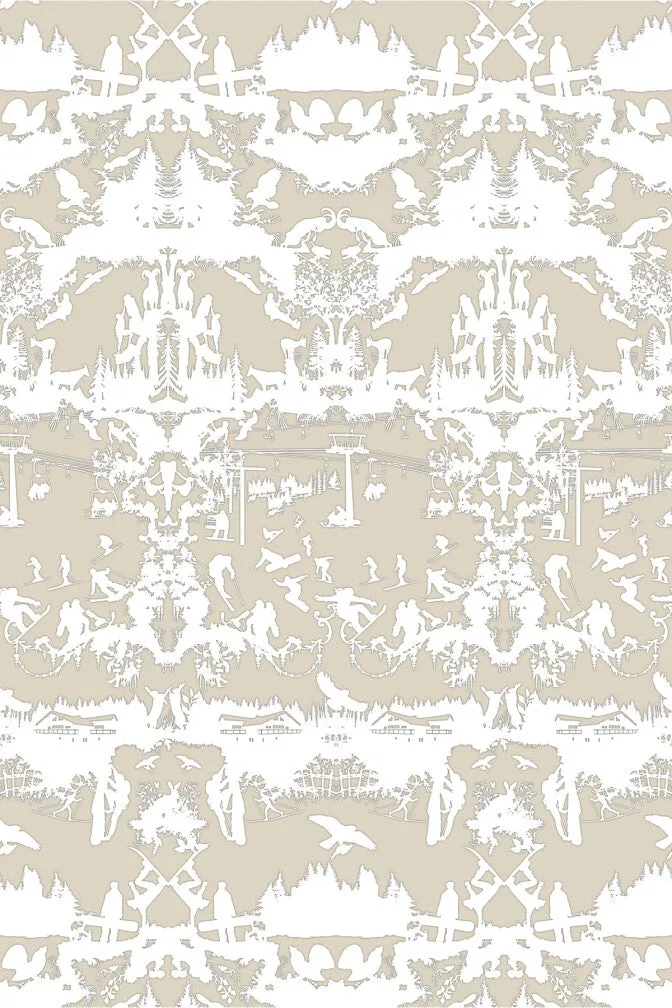 alpine toile wallpaper