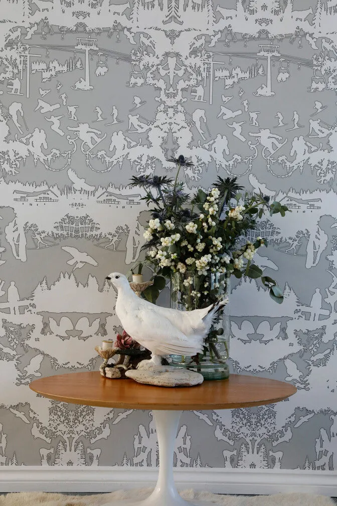 alpine toile wallpaper