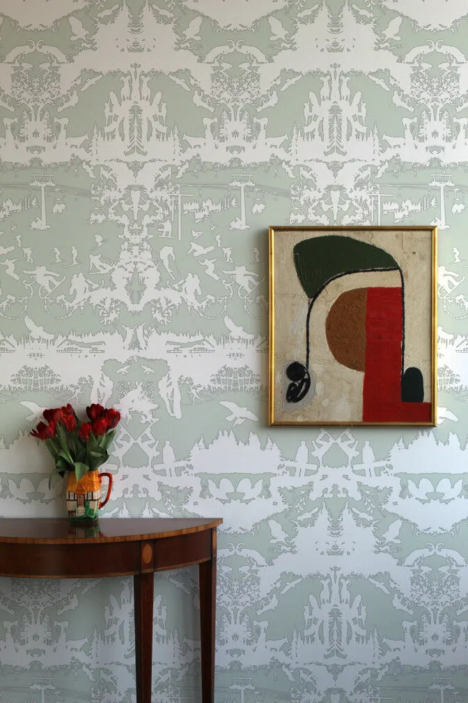 alpine toile wallpaper