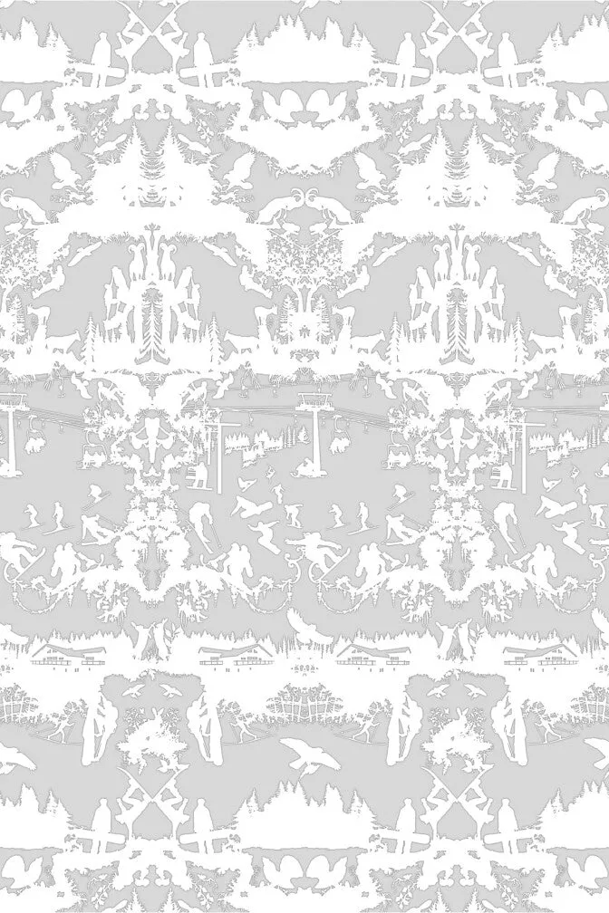 alpine toile wallpaper