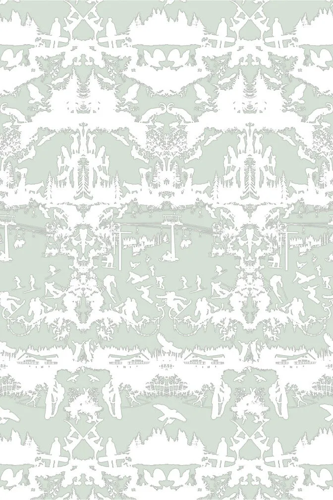 alpine toile wallpaper