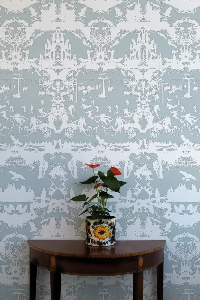 alpine toile wallpaper