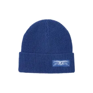 ANTI HERO STOCK EAGLE LABEL CUFF BEANIE - BLUE/WHITE