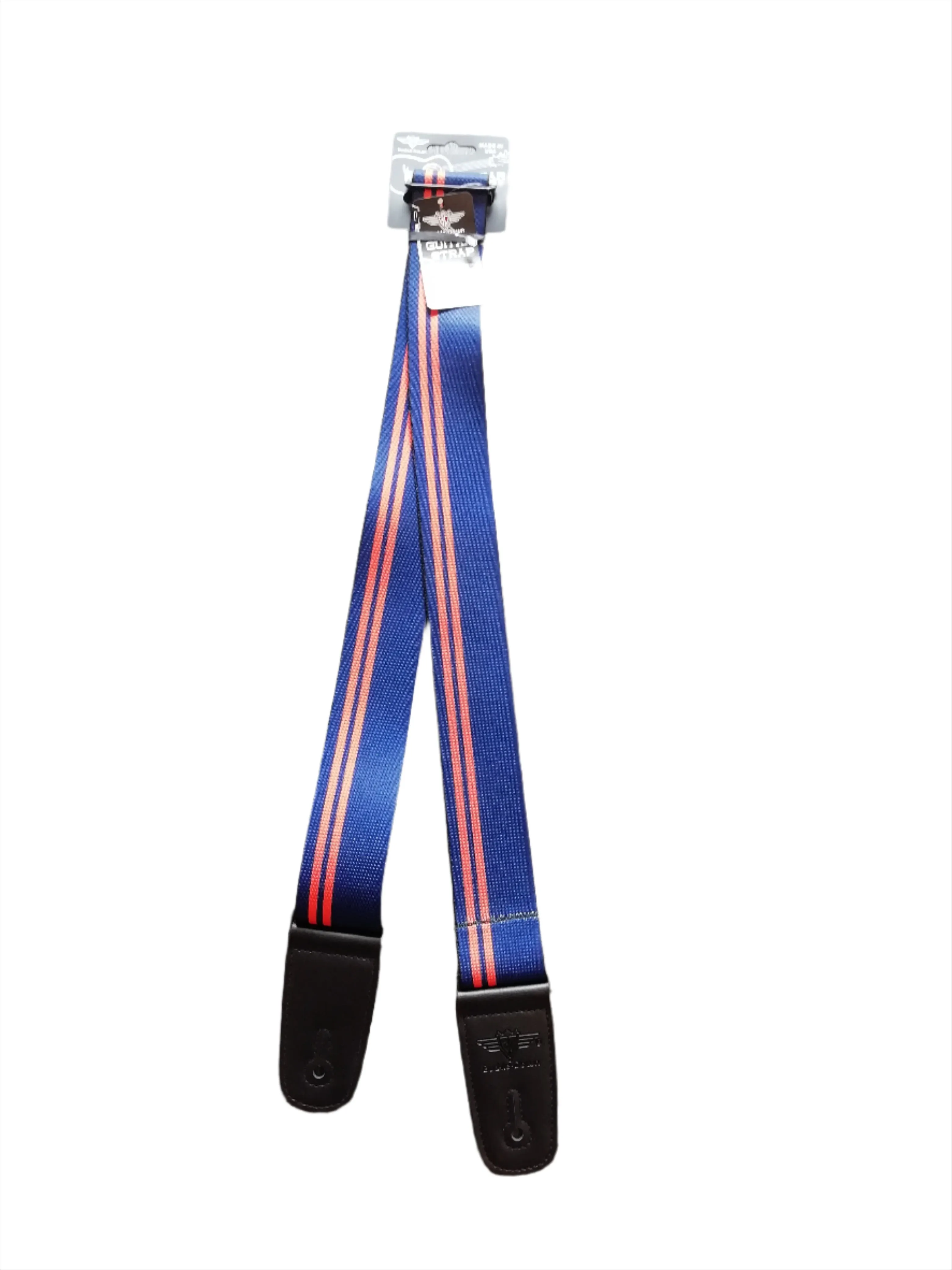 Blue/Orange Stripe Guitar Strap by Buckle Down