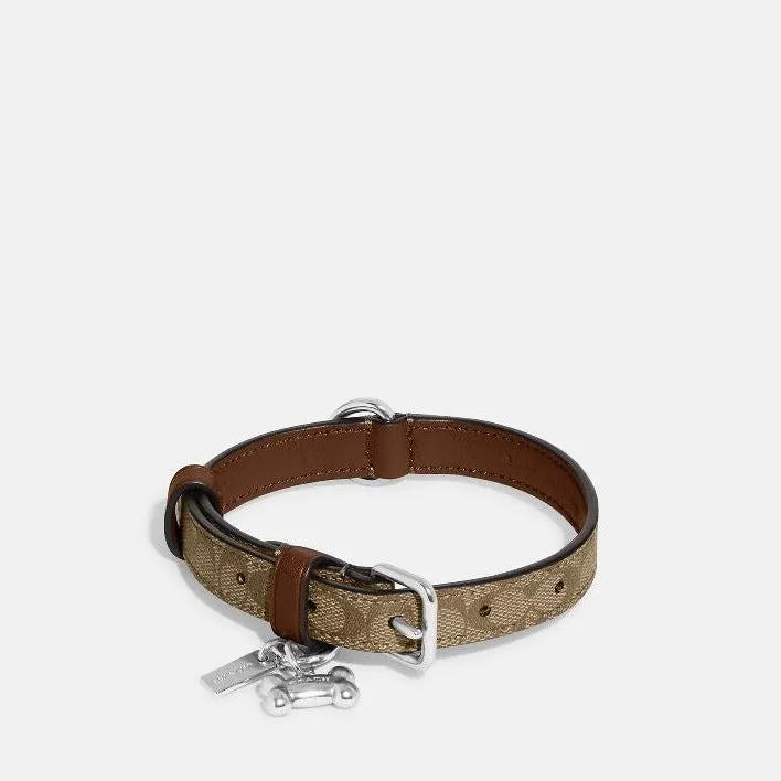 Boxed Small Pet Collar In Signature Canvas