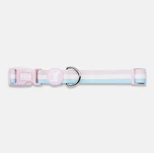 Candyfloss Stripe Fabric Dog Collar