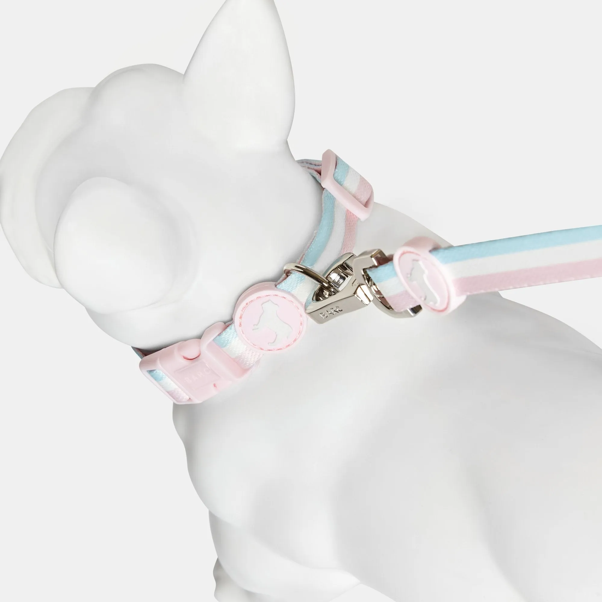 Candyfloss Stripe Fabric Dog Collar