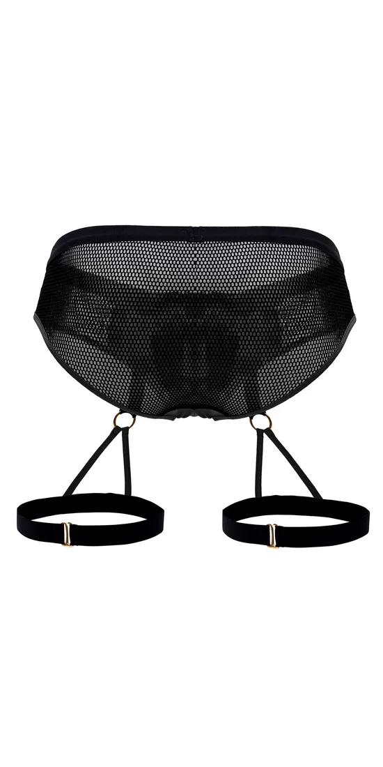 Candyman 99684 Garter Briefs Black
