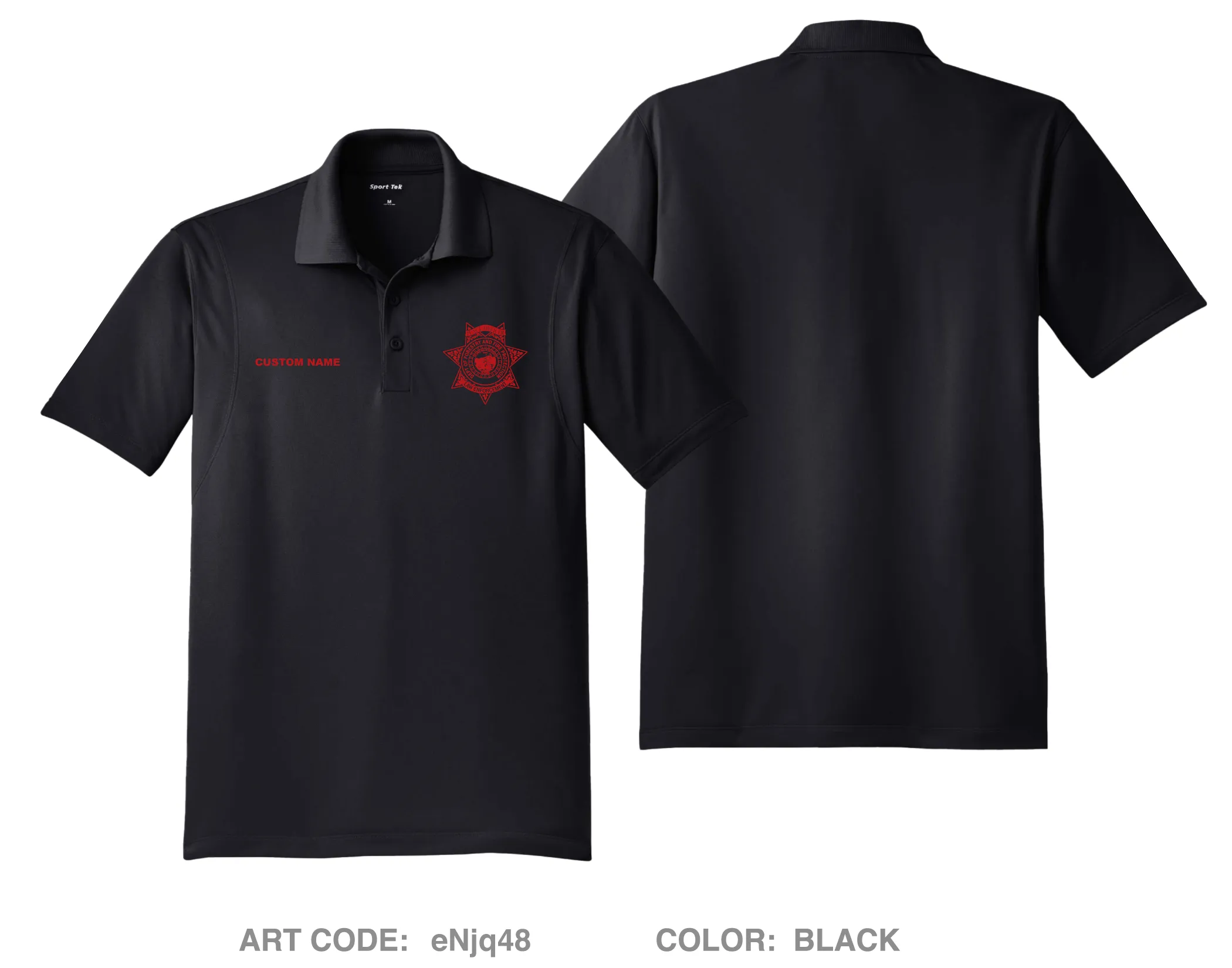 CUSTOM CAL FIRE LAW ENFORCEMENT TRAINING Store 1 Hi-Tech Performance Men's SS Polo - eNjq48