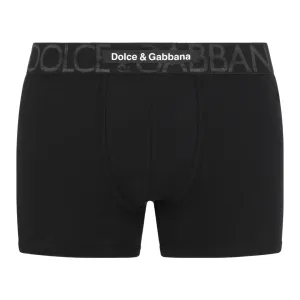DOLCE&GABBANA TWO-WAY STRETCH BOXER BLACK