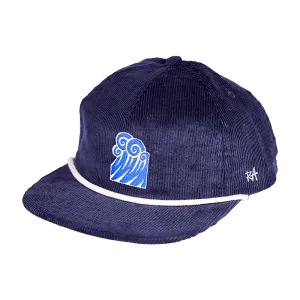 Double Overhead Corduroy Strapback | Blue