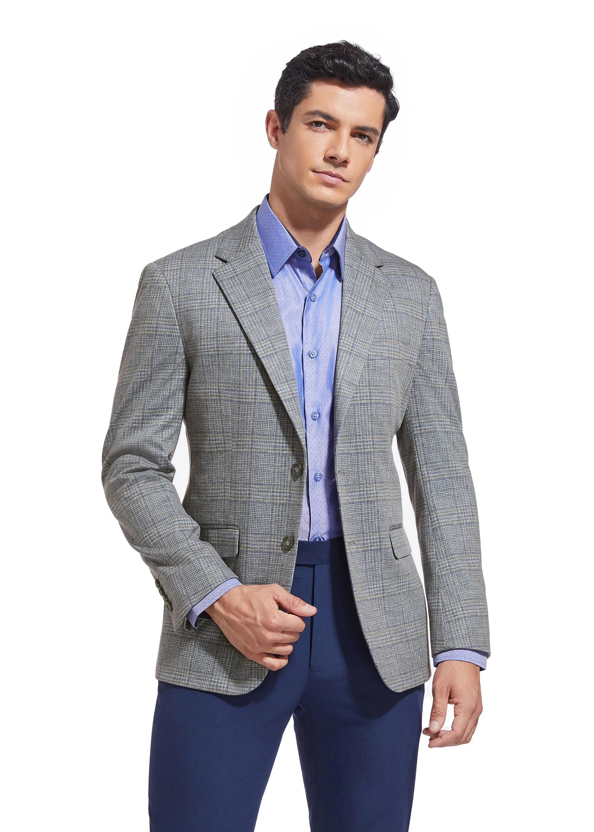 DUCHAMP GLEN PLAID KNIT SPORTCOAT