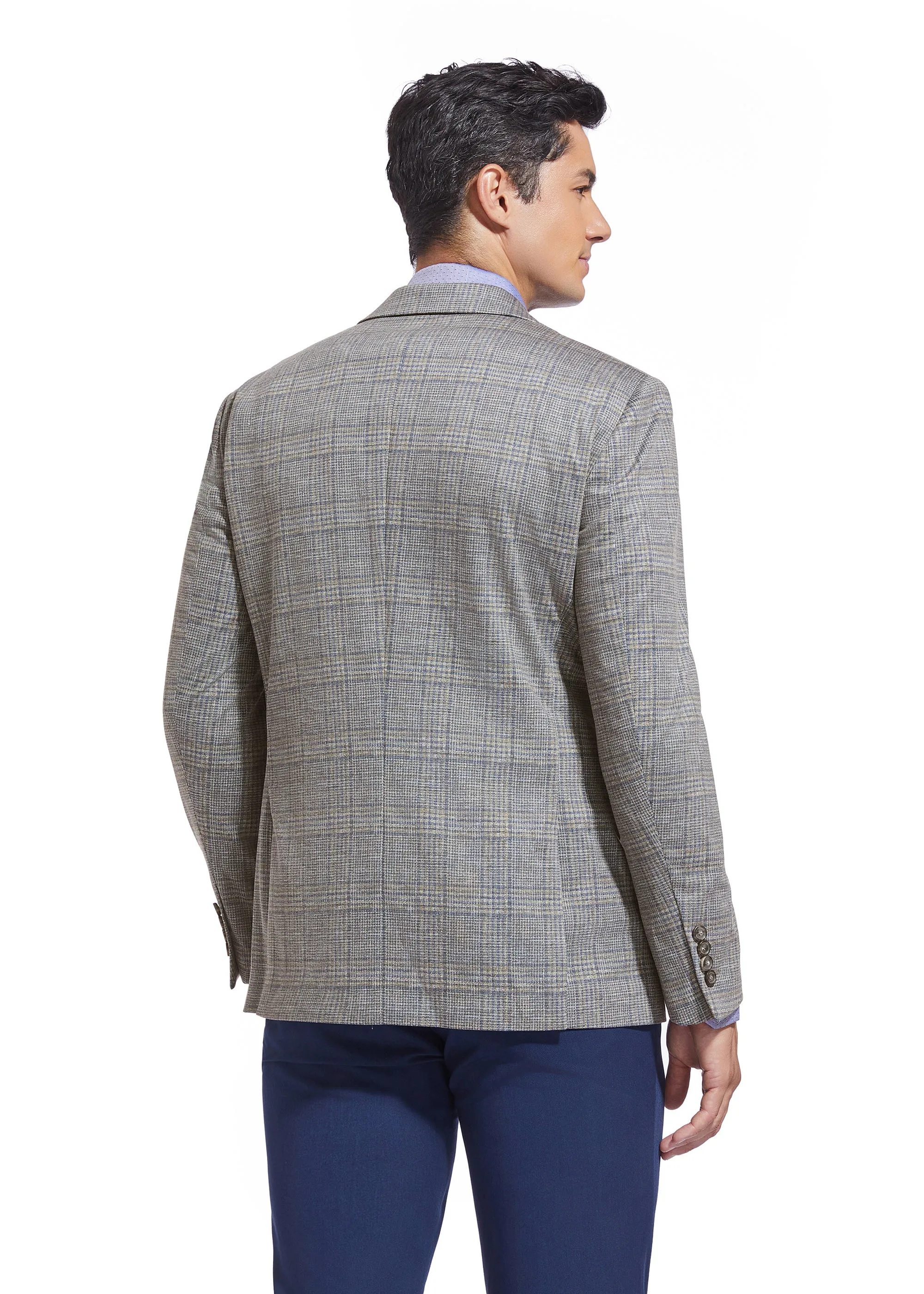 DUCHAMP GLEN PLAID KNIT SPORTCOAT
