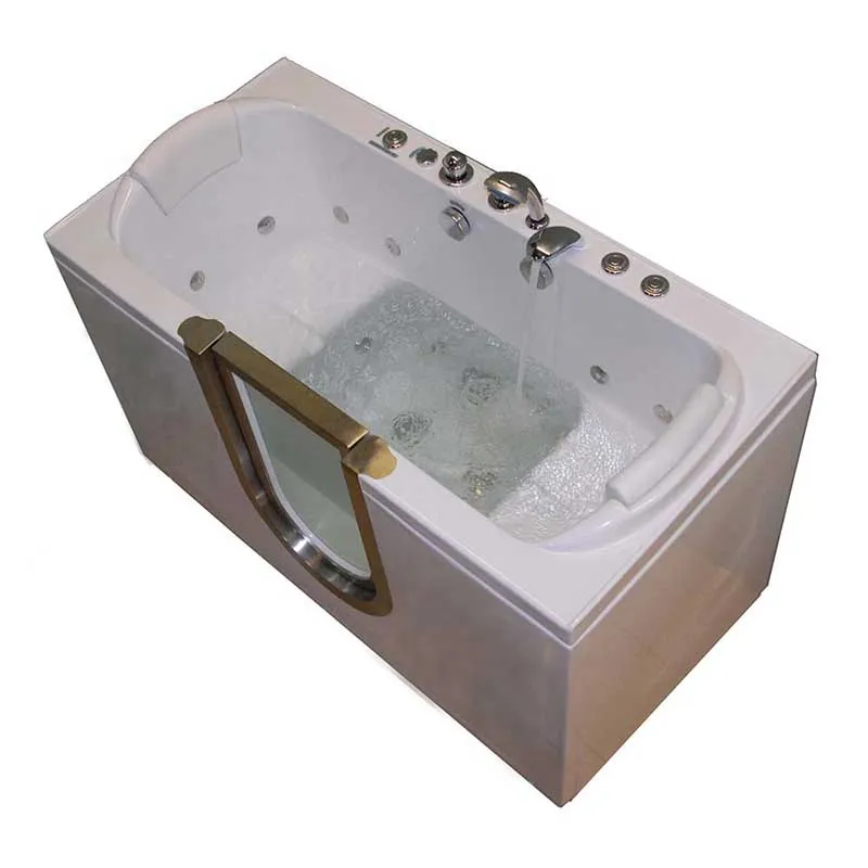 Ella's Bubbles 93085 Companion Dual Massage Acrylic Walk-In Tub With Center Door - 2 Seater