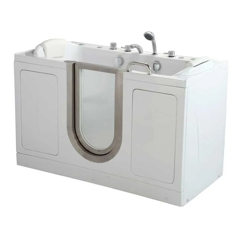 Ella's Bubbles 93085 Companion Dual Massage Acrylic Walk-In Tub With Center Door - 2 Seater