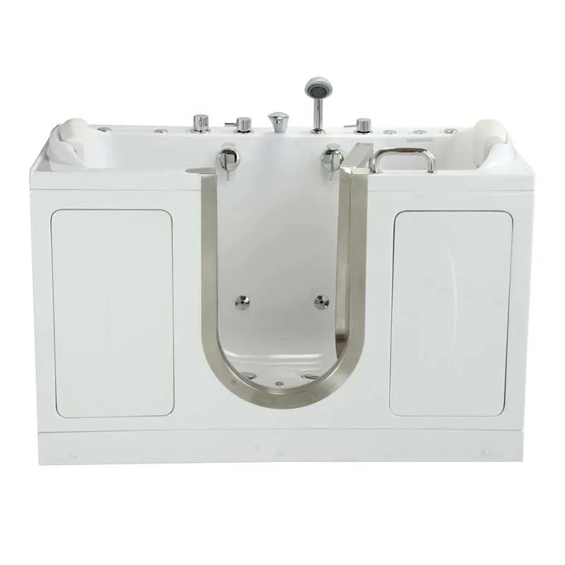 Ella's Bubbles 93085 Companion Dual Massage Acrylic Walk-In Tub With Center Door - 2 Seater
