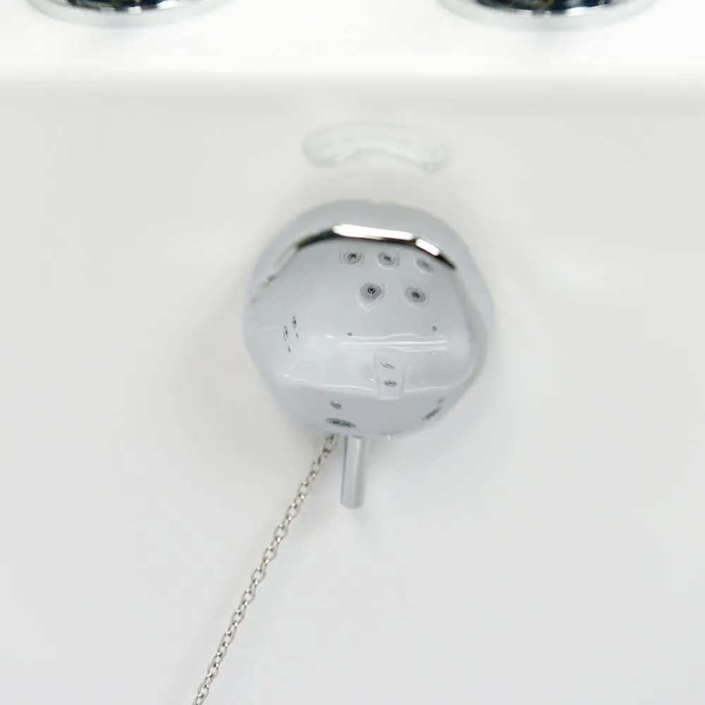 Ella's OA3052DH-L-D Capri Air and Hydro Massage Acrylic Walk-in Bathtub, Outward Swing Door, Thermostatic Faucet, Digital Control, Heated Seat, Left 2" Drain, 30"x 52", White