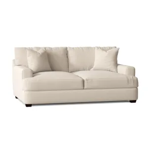 Emilio 65" Recessed Arm Loveseat With Reversible Cushions Wayfair Custom Upholstery™ Fabric: Bayou Natural Washable Canvas