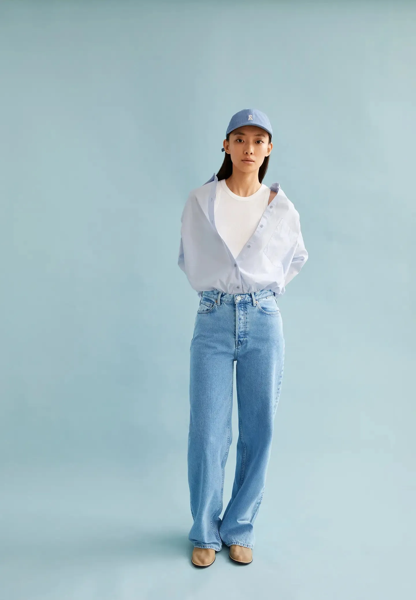 Enijaa wide leg denim in horizon