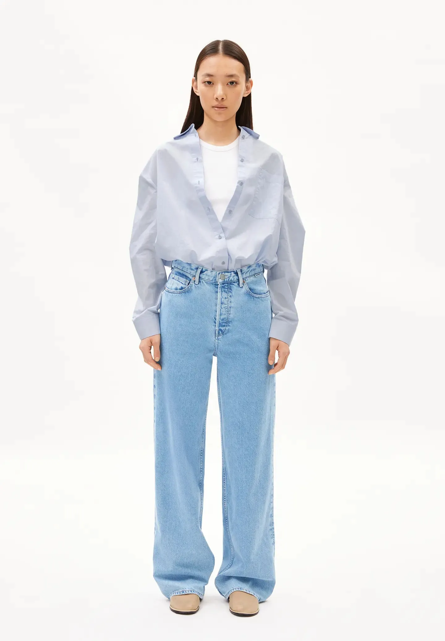 Enijaa wide leg denim in horizon