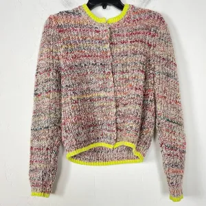 Free People Sweater Cardigan Button‎ Down Heather Rainbow Chunky Knit Loomed