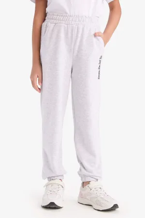 Girl Printed Elastic Waist Leg Jogger Sweatpants