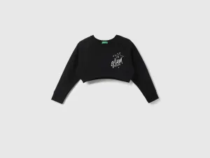 Girls Printed Round Neck Sweatshirt