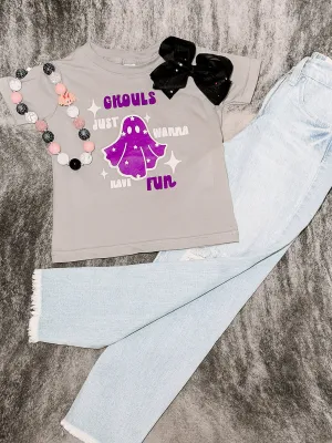 Grey Ghouls Just Wanna Have Fun Kids Tee