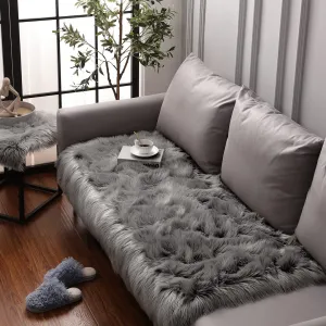 Haja Handmade Shag Faux Sheepskin Gray Area Rug Everly Quinn Rug Size: Runner 2' x 5'