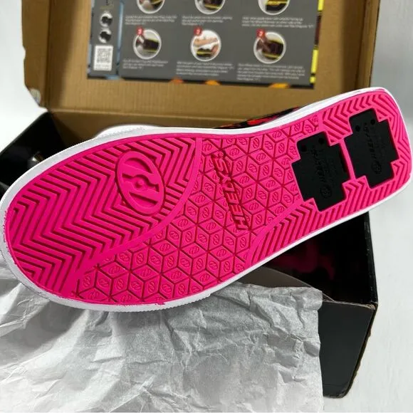 Heelys - Girl's Pro 20 X2 Black/Rainbow Skate Sneaker - Size 6 Big Kid