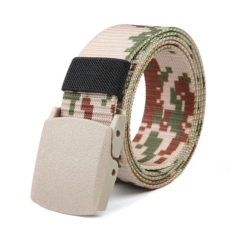 High Quality Men's Nylon Canvas Belt - Automatic Buckle Outdoor Belt