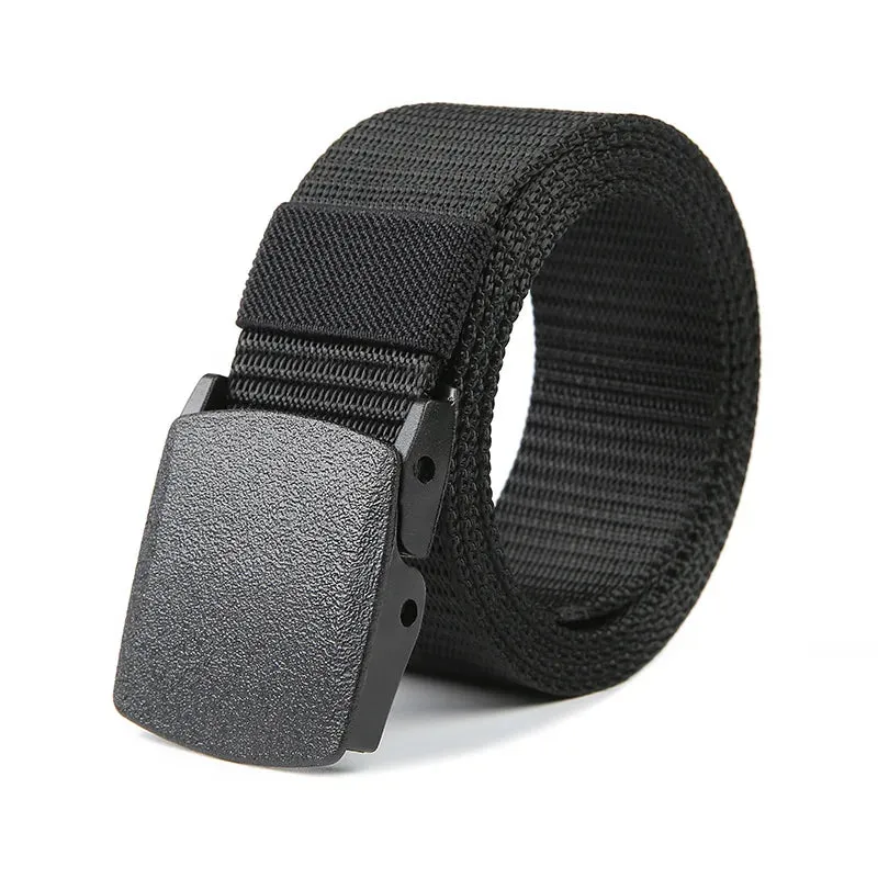 High Quality Men's Nylon Canvas Belt - Automatic Buckle Outdoor Belt