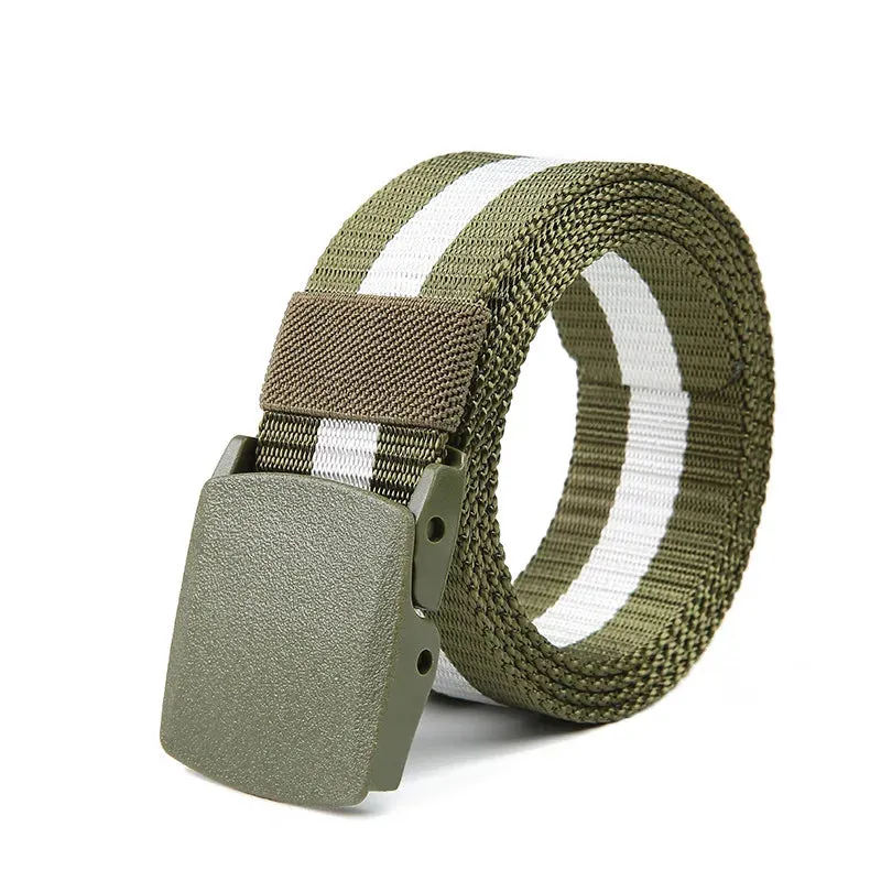 High Quality Men's Nylon Canvas Belt - Automatic Buckle Outdoor Belt