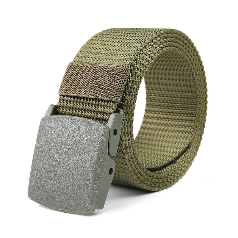 High Quality Men's Nylon Canvas Belt - Automatic Buckle Outdoor Belt