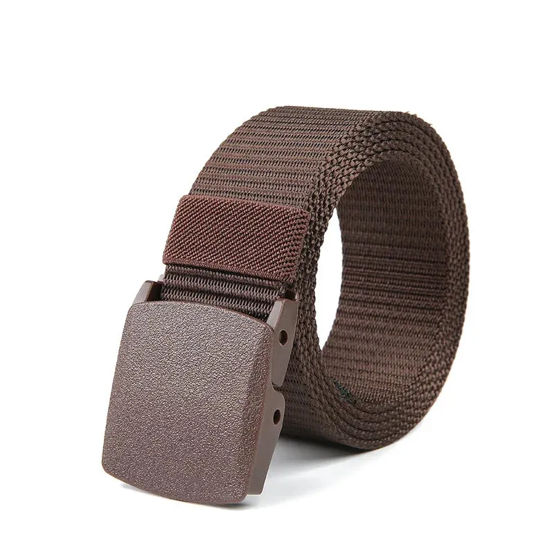 High Quality Men's Nylon Canvas Belt - Automatic Buckle Outdoor Belt
