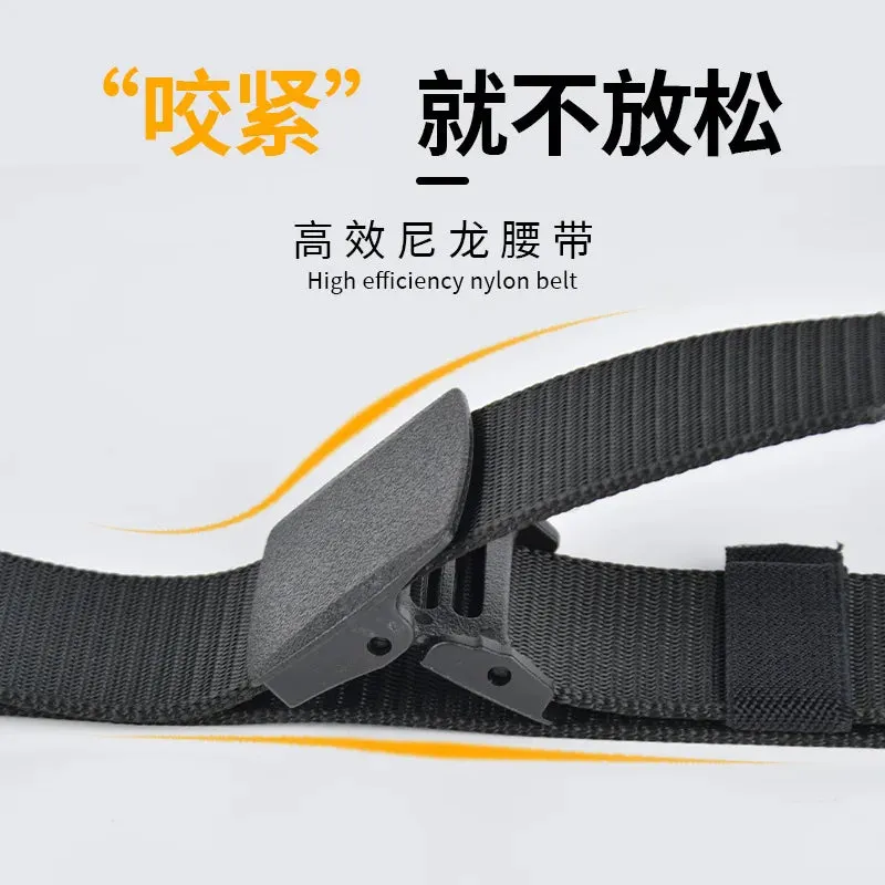 High Quality Men's Nylon Canvas Belt - Automatic Buckle Outdoor Belt