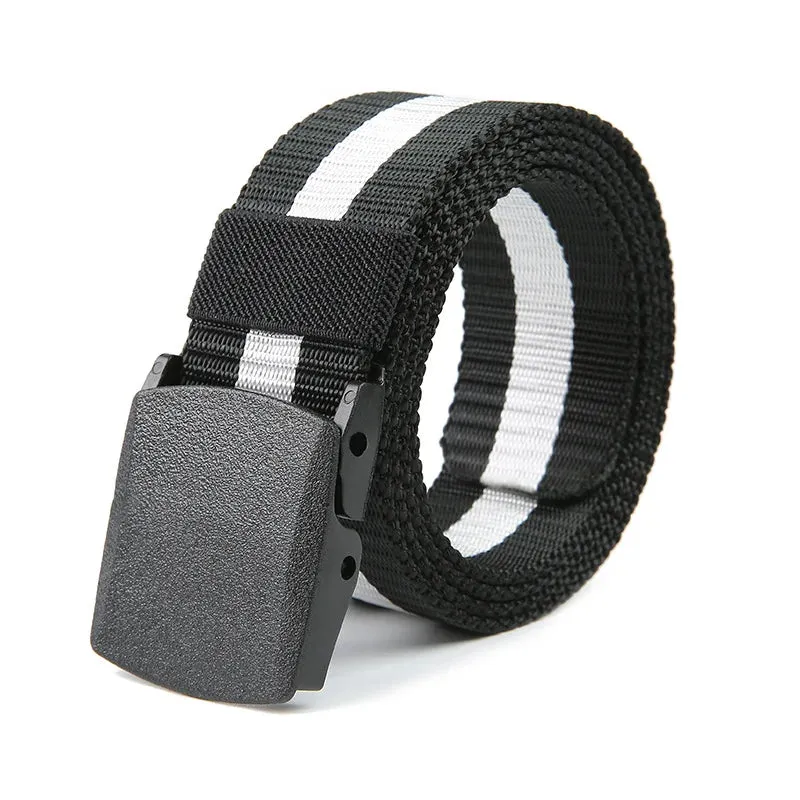 High Quality Men's Nylon Canvas Belt - Automatic Buckle Outdoor Belt