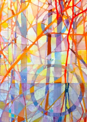 High Water Original Acrylic Painting by Nancy Tobin - Diptych Large Artwork