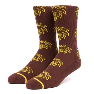 Huf - X PRF Pablo Crew Socks Chocolate