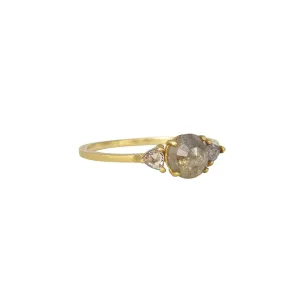 Jennifer Dawes - Three Raw Diamonds Engagement Ring