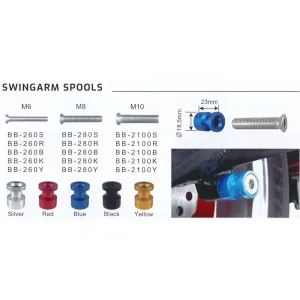 KEITI BOBBIN BOLTS SWINGARM SPOOLS LOW PROFILE [BLACK]