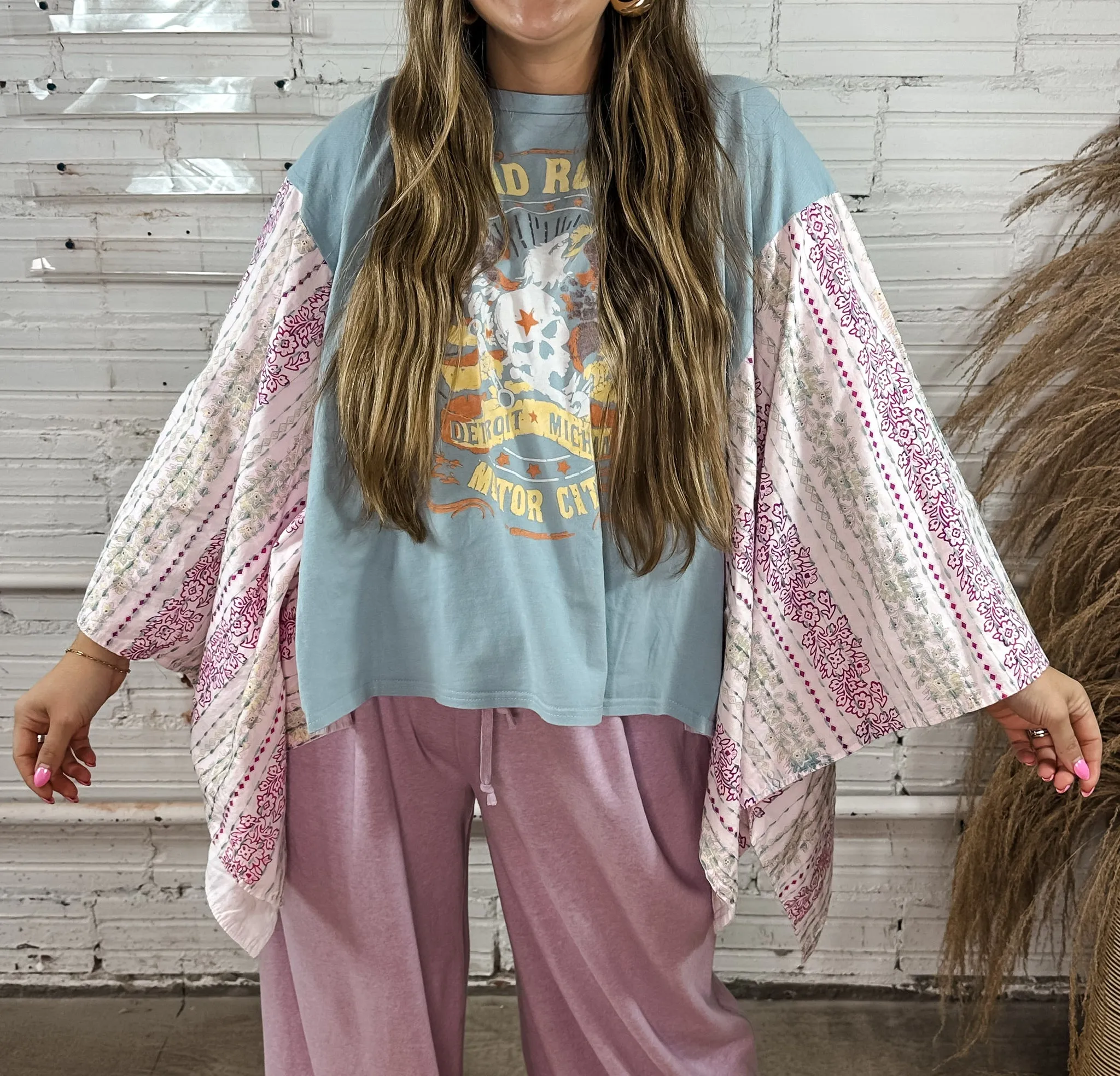 Kid Rock Sky Blue Pancho Top