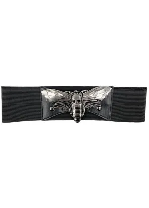 Kreepsville Death Moth Elastic Belt Black