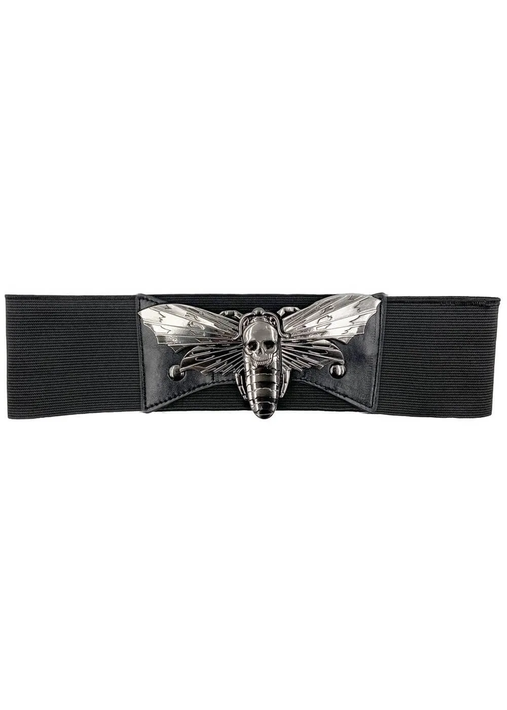 Kreepsville Death Moth Elastic Belt Black