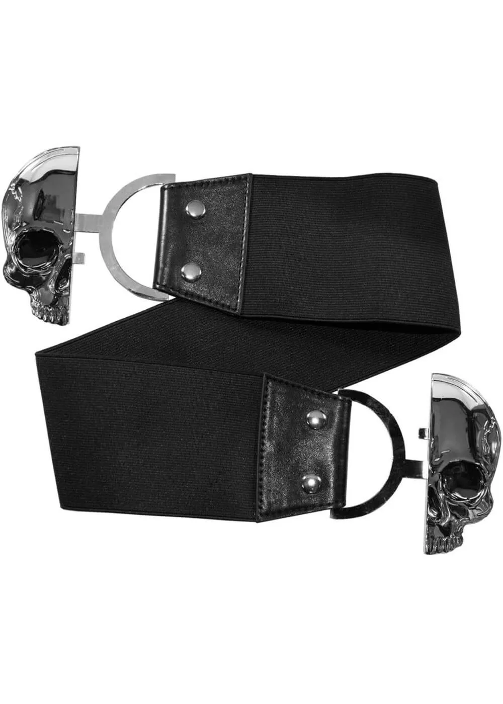 Kreepsville Skull Elastic Belt Black